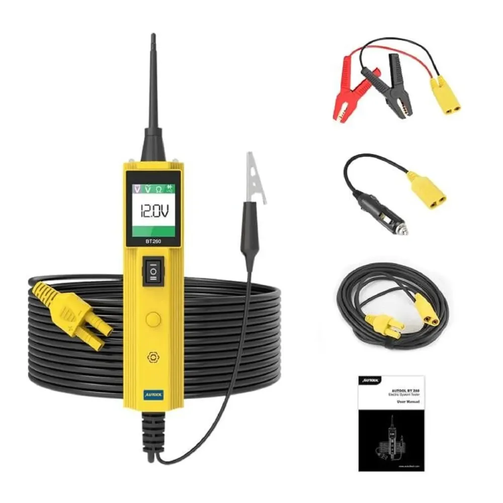 Bil Lastbil Circuit Probe Kit, 12V 24V Automotive Circuit Tester