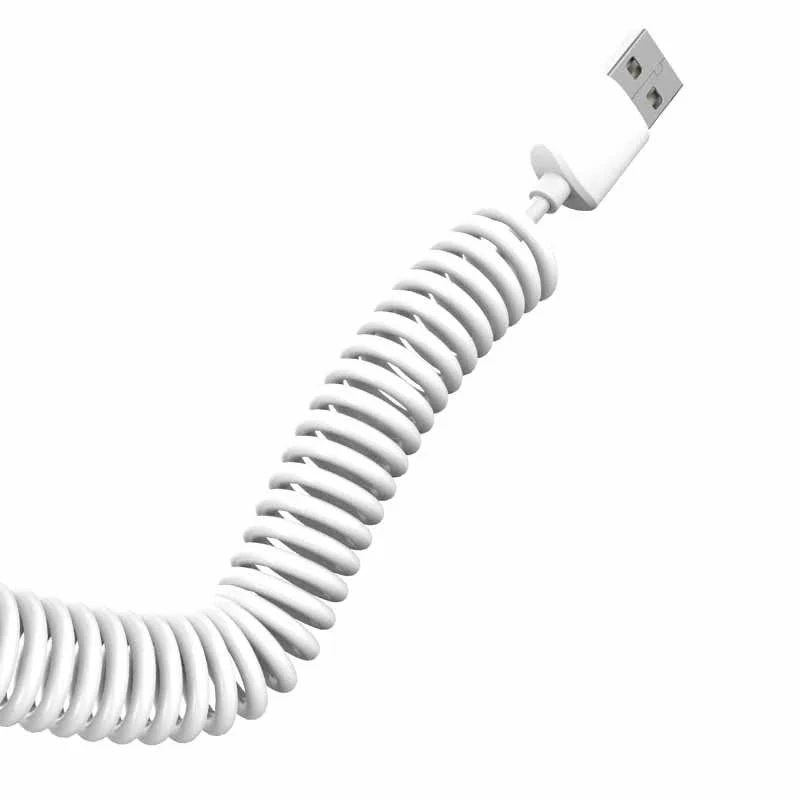Dudao car kit charger 2x USB 2.4A + cable USB 3in1 Lightning / Type C / nano USB cable white (R7 white)