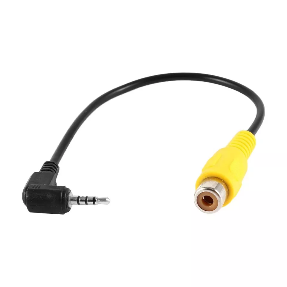 2,5 mm AV hanstik RCA hunstik adapter kabel til bil bakkamera GPS tablet