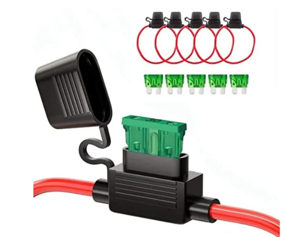 10 x Inline sikrings holder 12V 30A til conventional bladsikringer Sprøjtsikker bil cykel