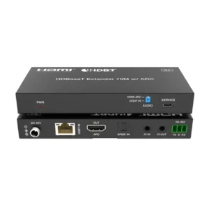 NÖRDIC HDMI 4K60 HDBaseT forlænger med Toslink og ARC 70m CAT6
