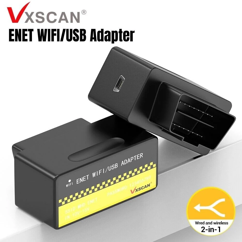 OBD ENET WIFI USB Adapter DOIP til BMW FG-serien BimmerCode E-SYS Bootmod3 xDelete