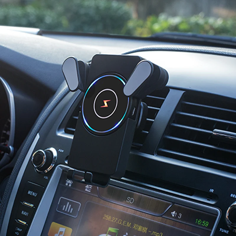 Wireless Automatic Clamping Fast Charging Car Charger Mount Holder Stand Modern