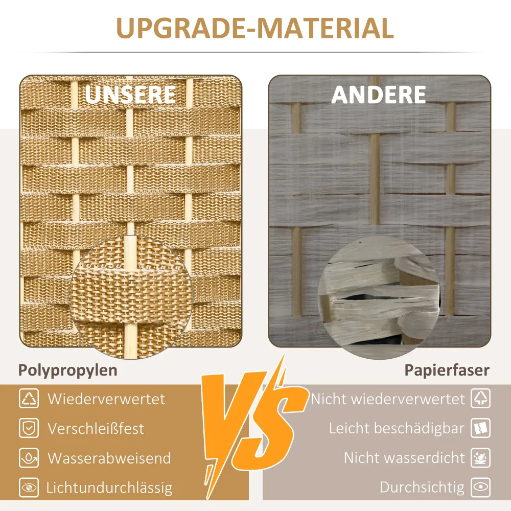 8-Panels rumdeler, foldbar privatlivsskærm, privatlivsskærm til stue, soveværelse, hjemmekontor, genuine