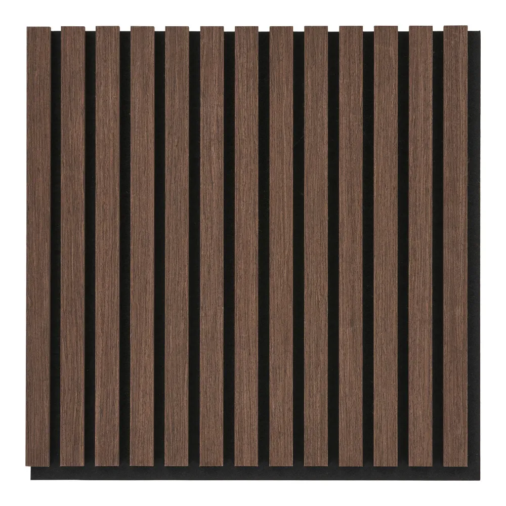 Akustikpanel - Akustikpanel, Træfiner, Valnød, Valnødlook 520X520X22 Mm ⎮ Sæt af 2 stk.