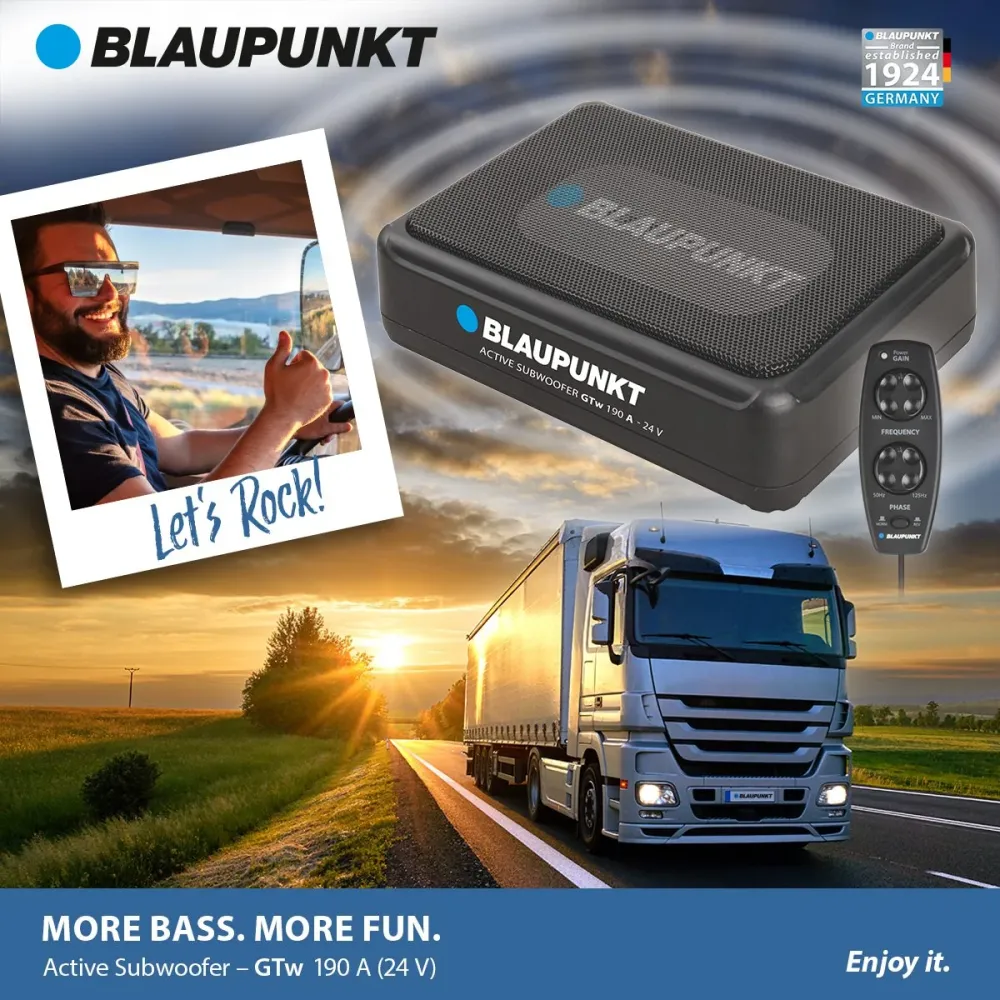 Blaupunkt GTW 190 -24 Aktiv Subwoofer (24 Volt)