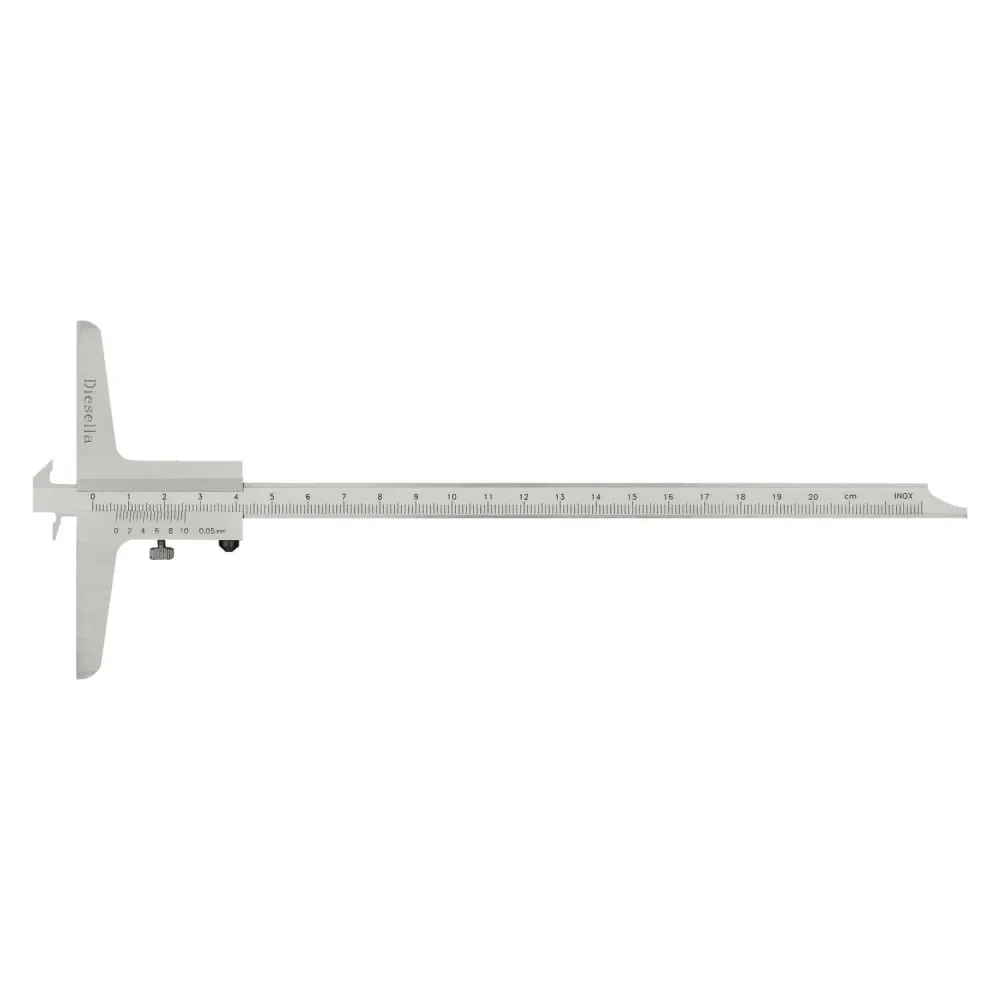 DIESELLA Dybdeskydelære 0-200 mmx0,05 med duplikat hage (150 mm bro)