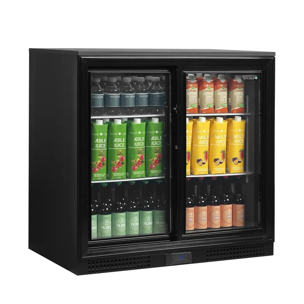 Dual backbar med skydedøre - Tefcold DB201S - 182 liter - 44 DB - 1,14 kW/24 timer (87 cm høj)