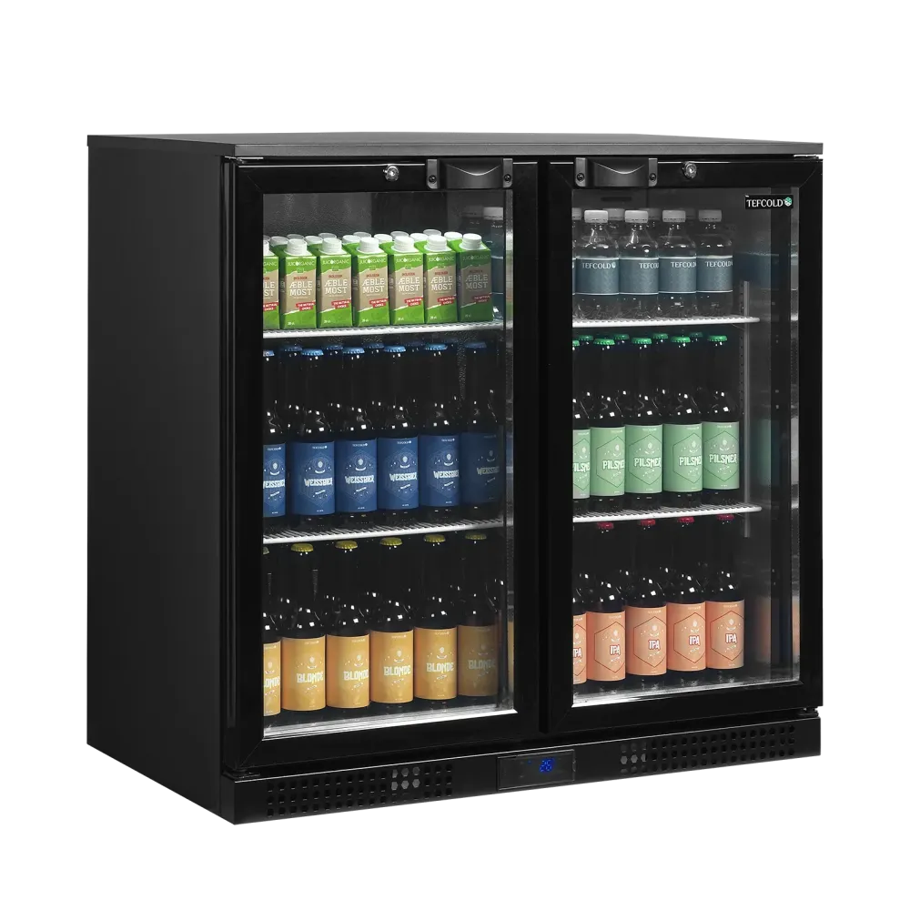 Duplikat backbar med hængslede døre - Tefcold DB201H - 182 liter - 44 dB - 1,08 kW/24 timer (87 cm høj)