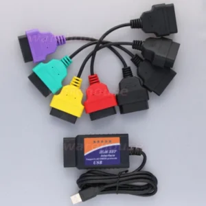 ELM OBD2 + ADAPTER DIAGNOSTISK LEDNING Til NUMEROUS ECU SCAN Passer til FIAT MODIFIED