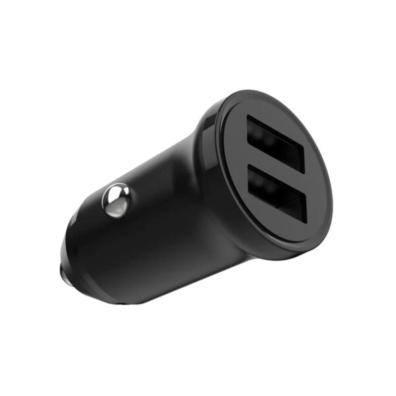 Fixed Compact Biloplader 2x USB- / 1x USB-C Kabel 15W - 1m - Sort
