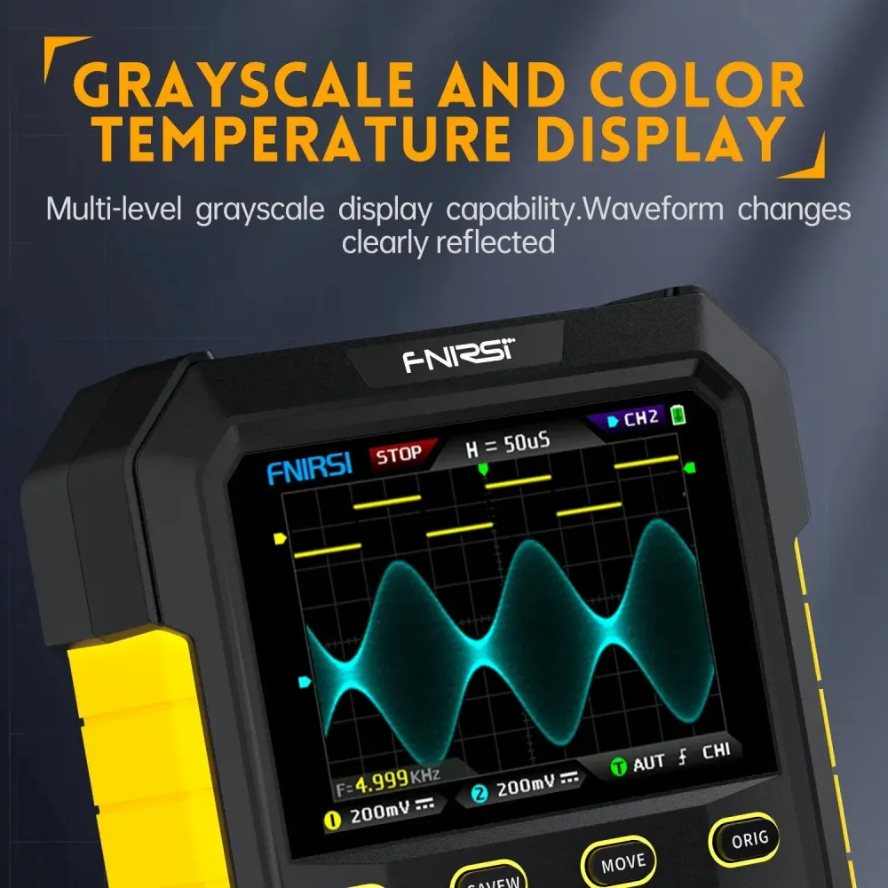 FNIRSI DPOX180H Håndholdt Paired Channel Digital Oscilloskop 180MHz-3DB 2 I 1 Funktion Signal generator Fluorescens Displa...