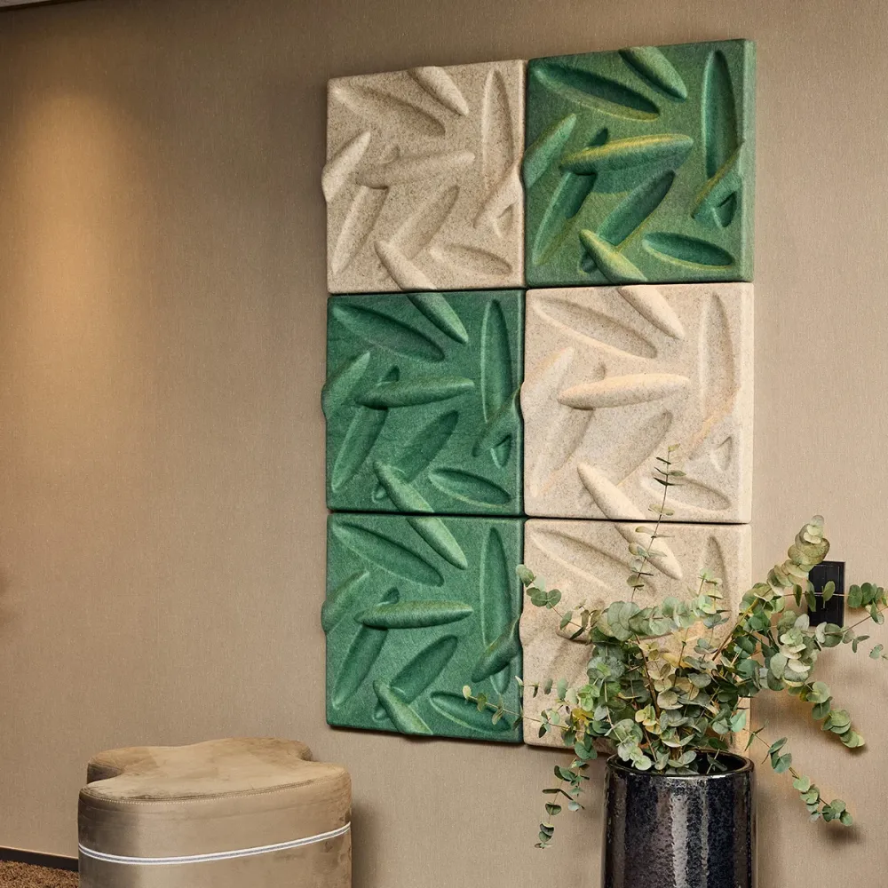 LeafPanel akustik vægpanel, flere farver - 58x58 cm Cyan