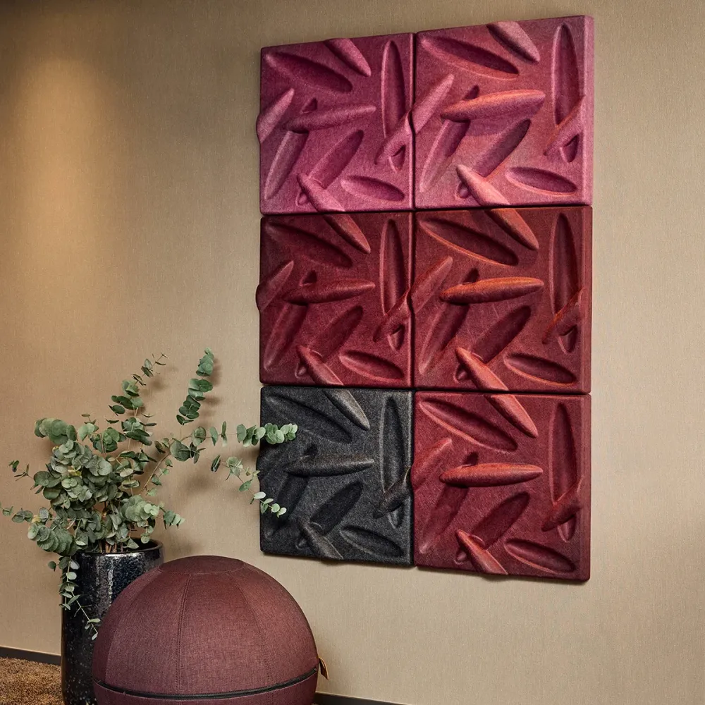 LeafPanel akustik vægpanel, flere farver - 58x58 cm Cyan