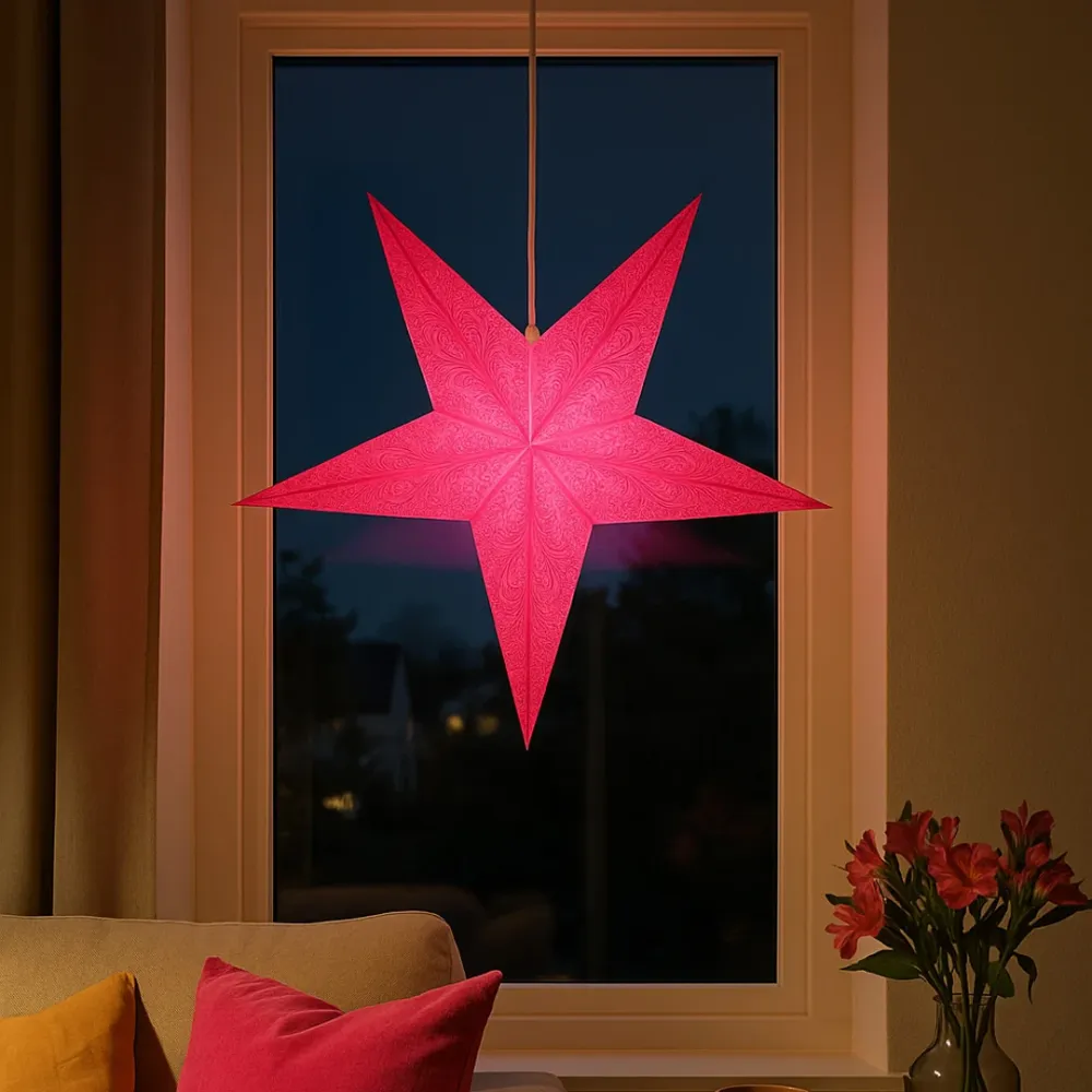 Mono Coral – Håndlavet stjerne lampe (Ø60 cm)