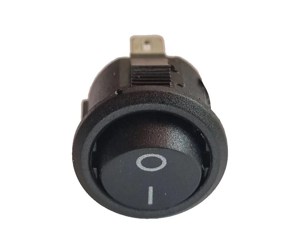 On/Off vippe kontakter SPST 2-benet 16mm rund onyx 250VAC 3A bil båd 12V