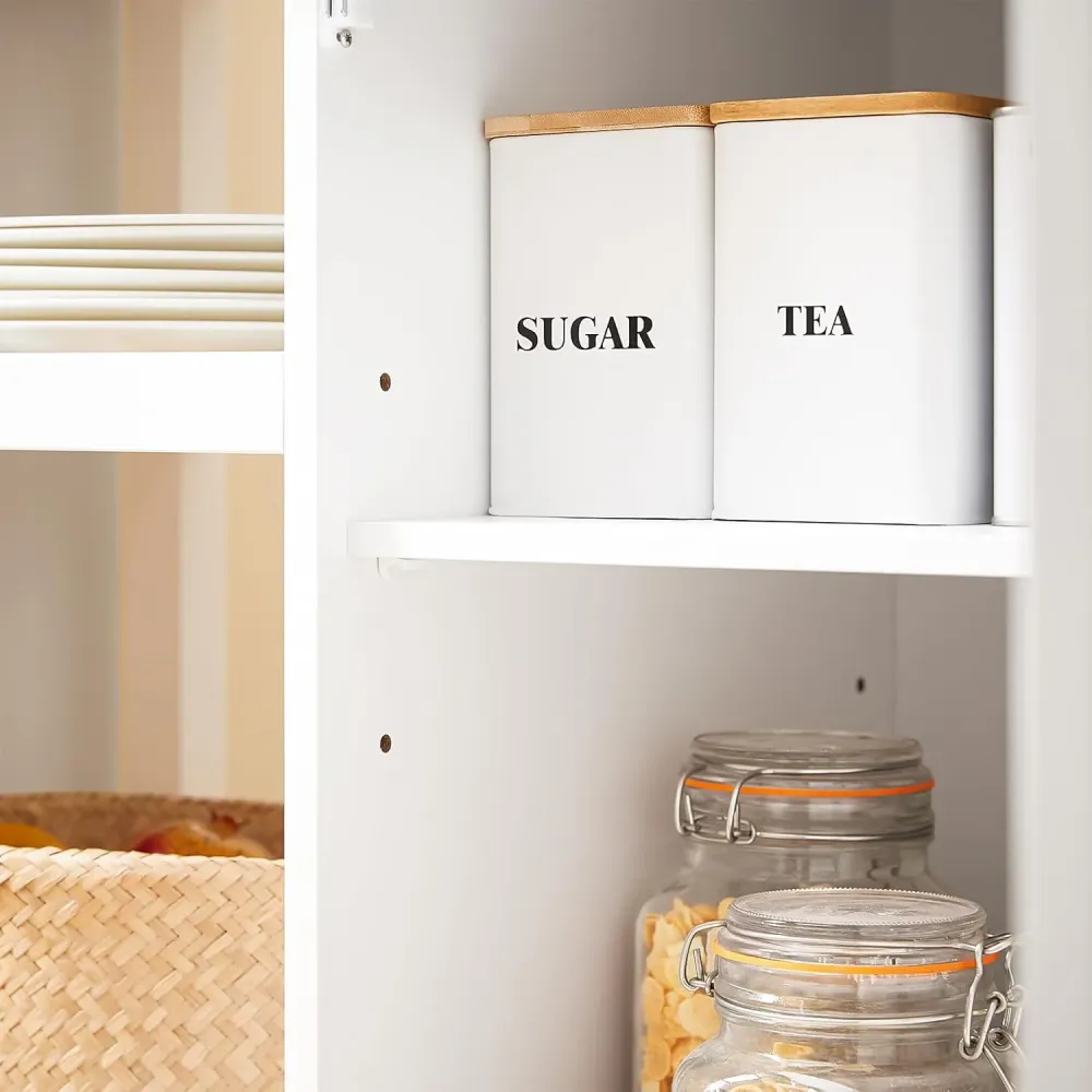 Opnå mere plads i køkkenet med denne fleksible køkkenvogn i hvid (B87 x D48 x H89 cm)