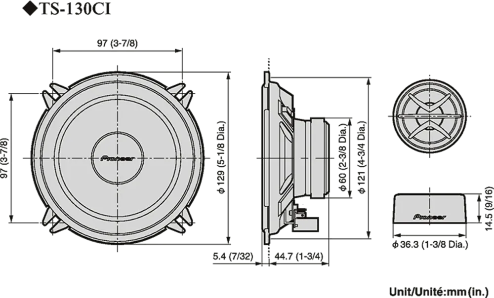 Pioneer TS-130Ci Bilhøjttaler (13cm, 5,25")