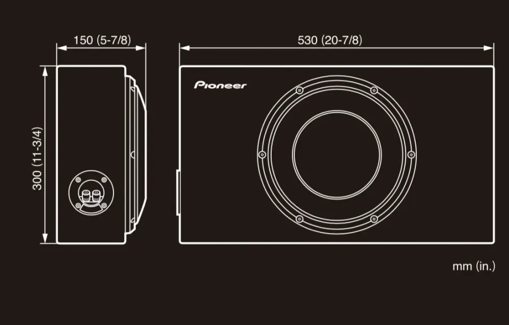 Pioneer TS-D10LB Slimline Subwoofer