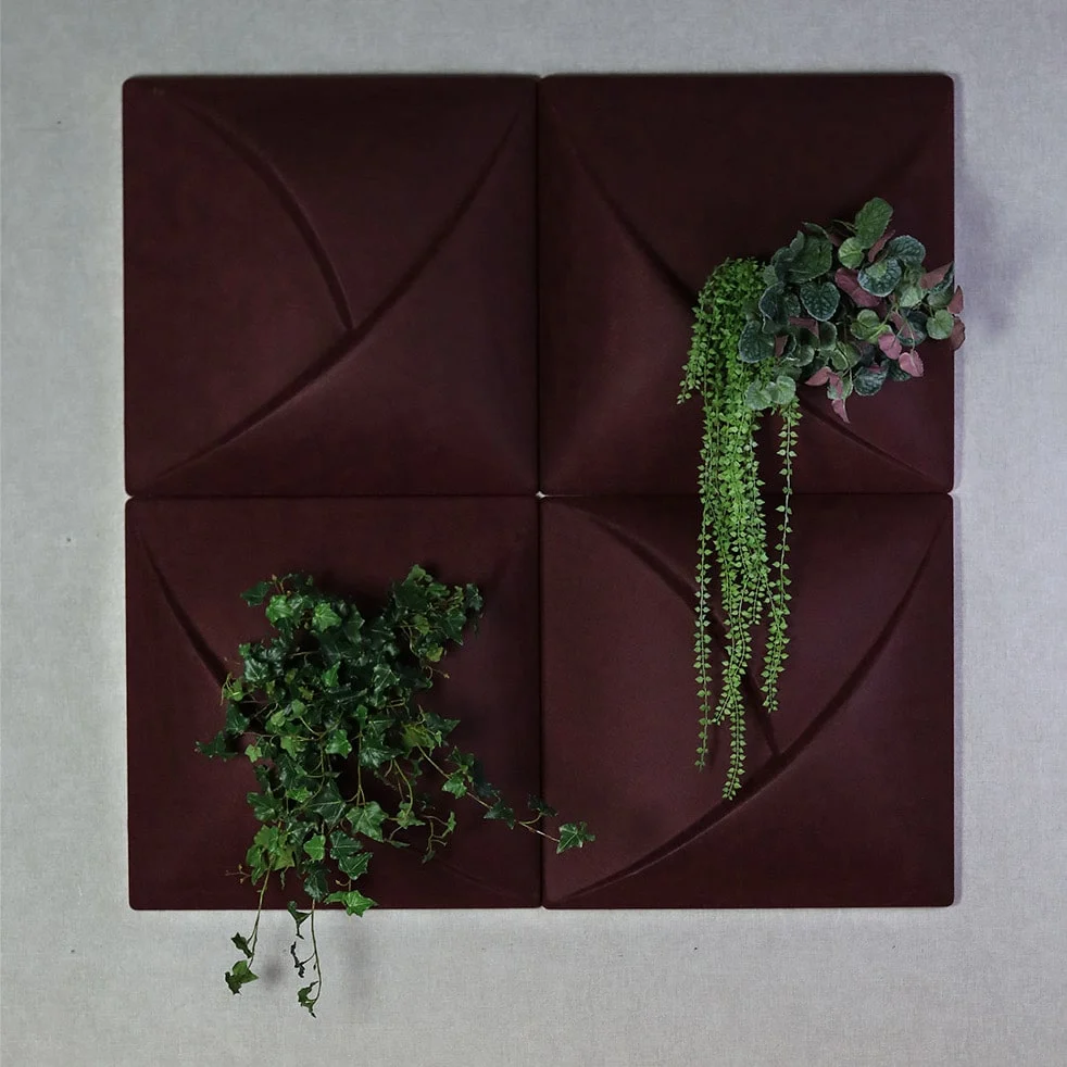 PlantPanel Slice akustik vægpanel til plante, flere farver - 58x58 cm Cyan