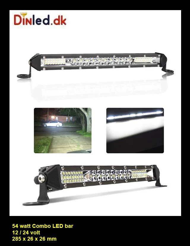 Slim 52 watt Combo LED Lys bro / vivid bar