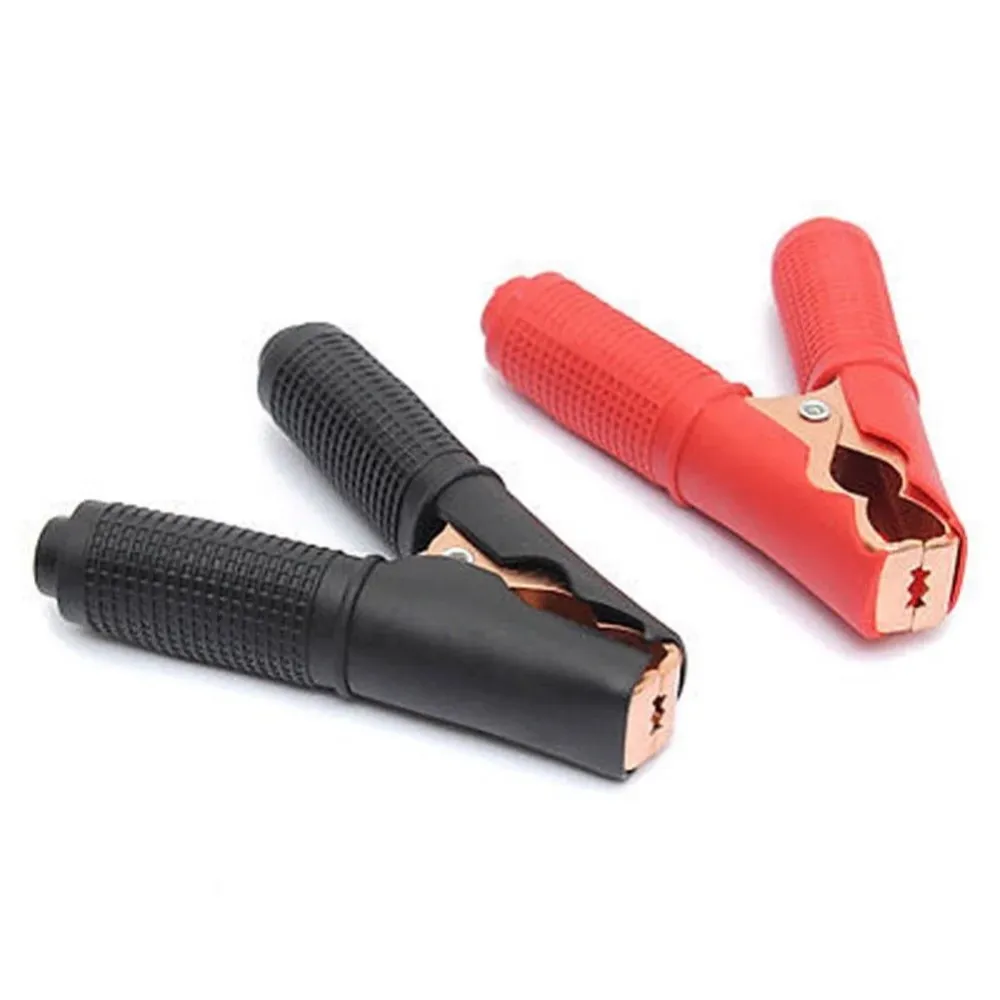 2 stk. 100A bil auto batteri test oplader Alligator Crocodile Clip Clamp