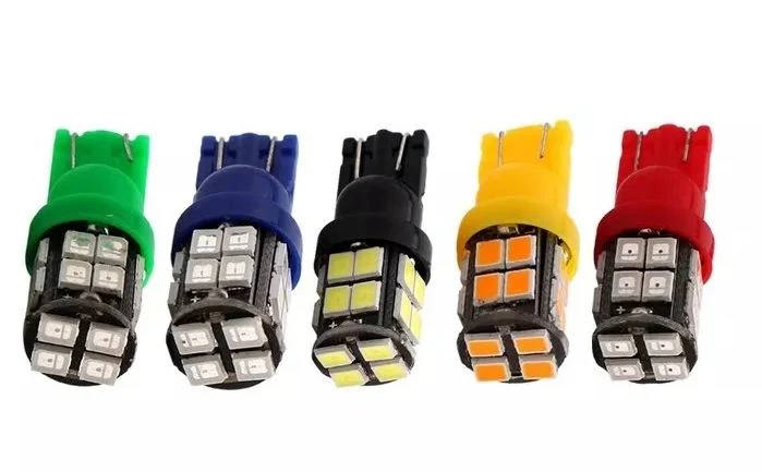 T10 W5W LED pære - sæt med 2 stk. - 12v 2