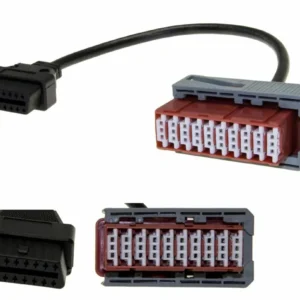 Til Citroen Peugeot PSA 30Pin Adapterstik OBDII OBD2 16 Pin Diagnostic til Citroen Peugeot med DC