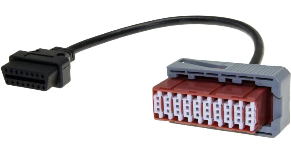 Til Citroen Peugeot PSA 30Pin Adapterstik OBDII OBD2 16 Pin Diagnostic til Citroen Peugeot med DC