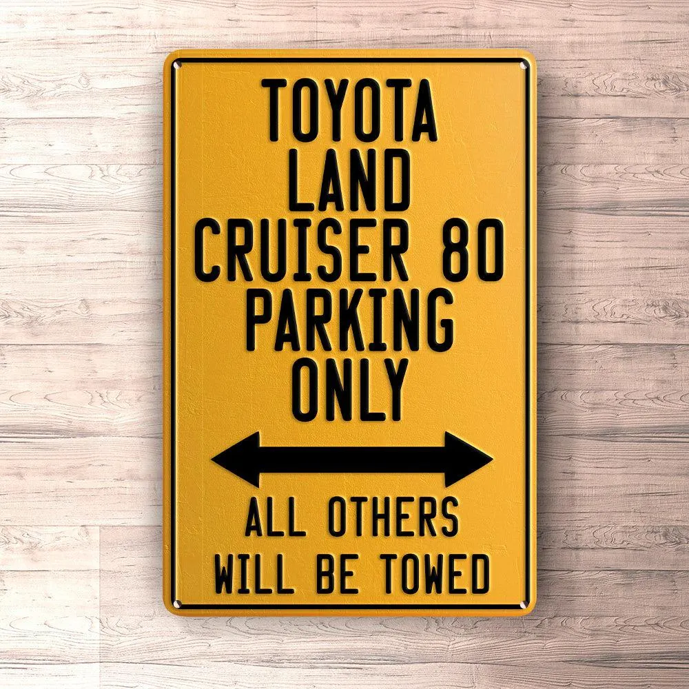 Toyota Land Cruiser 80 Parking Only Skilte, Musemåtte, Dørmåtte