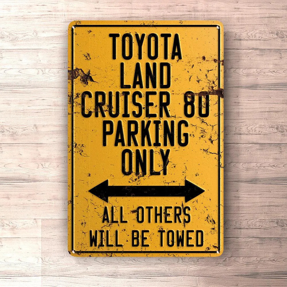 Toyota Land Cruiser 80 Parking Only Skilte, Musemåtte, Dørmåtte