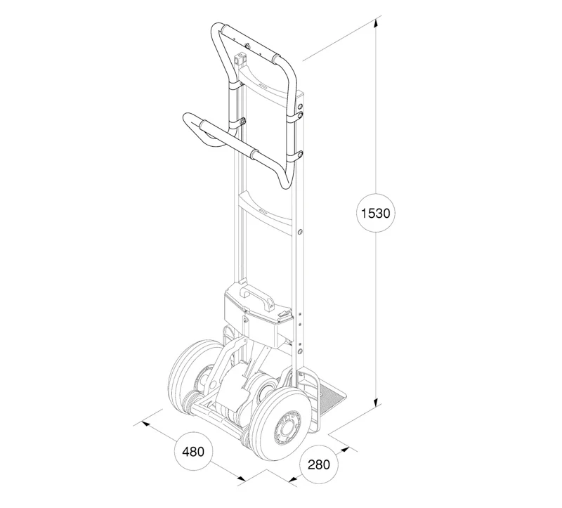 Uni 110 kg - El trappesækkevogn inkl. automatisk bremse