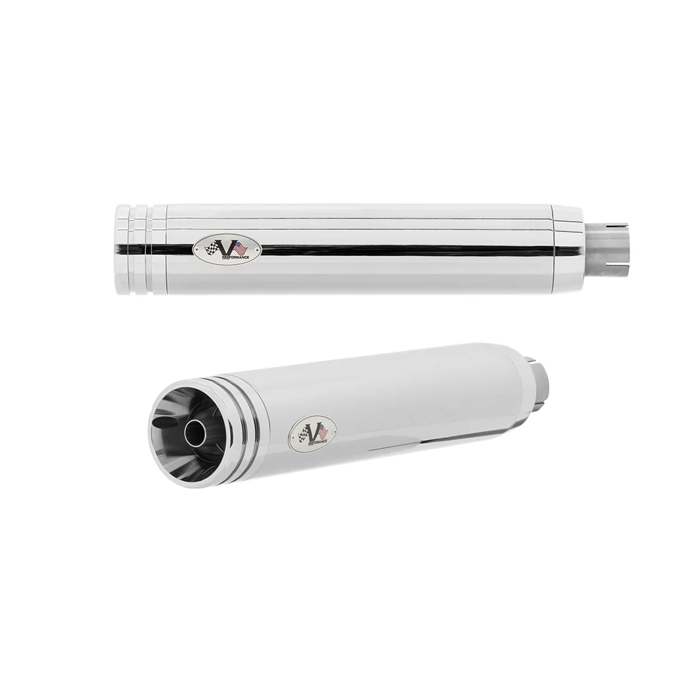 V-Performance EC-approved Slip-On Mufflers Indian Black