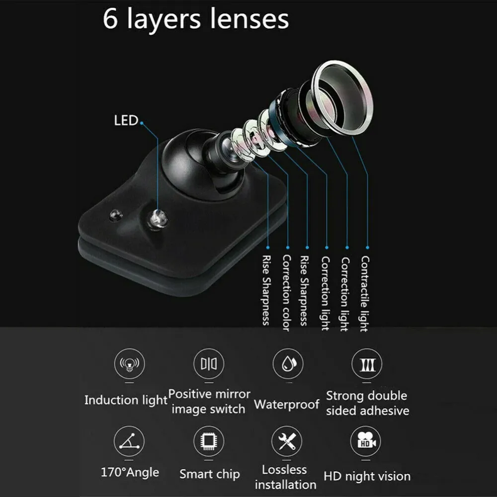 170 ° NTSC Reverse Backup Car Rear View Camera Night Vision Parking HD Vandtæt