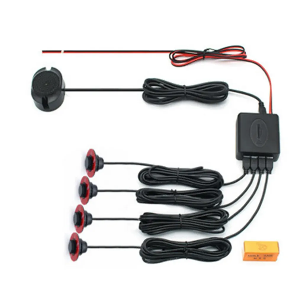 4 Parkerings sensorer Buzzer Car Reverse Backup Bagerste radarsystem Lydalarm Onyx