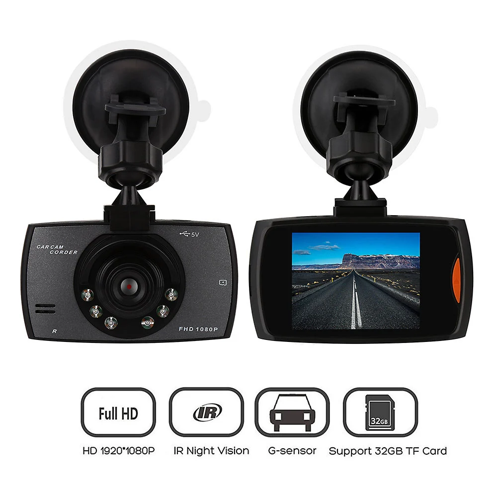 1080P 2,7 "LCD HD-bil DVR Køretøjskamera Videooptager Dash Cam Nattsyn