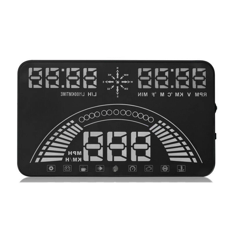 Auto HUD Head Up Display OBD2 Auto Gauge 5.8 "Dash-skærm Konstrueret GPS