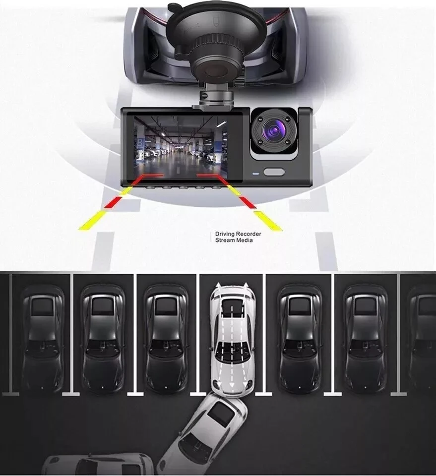 Dash Cam Bil Paired Lens HD 1080P Forre Bag Indvendig Video Recorder Kamera