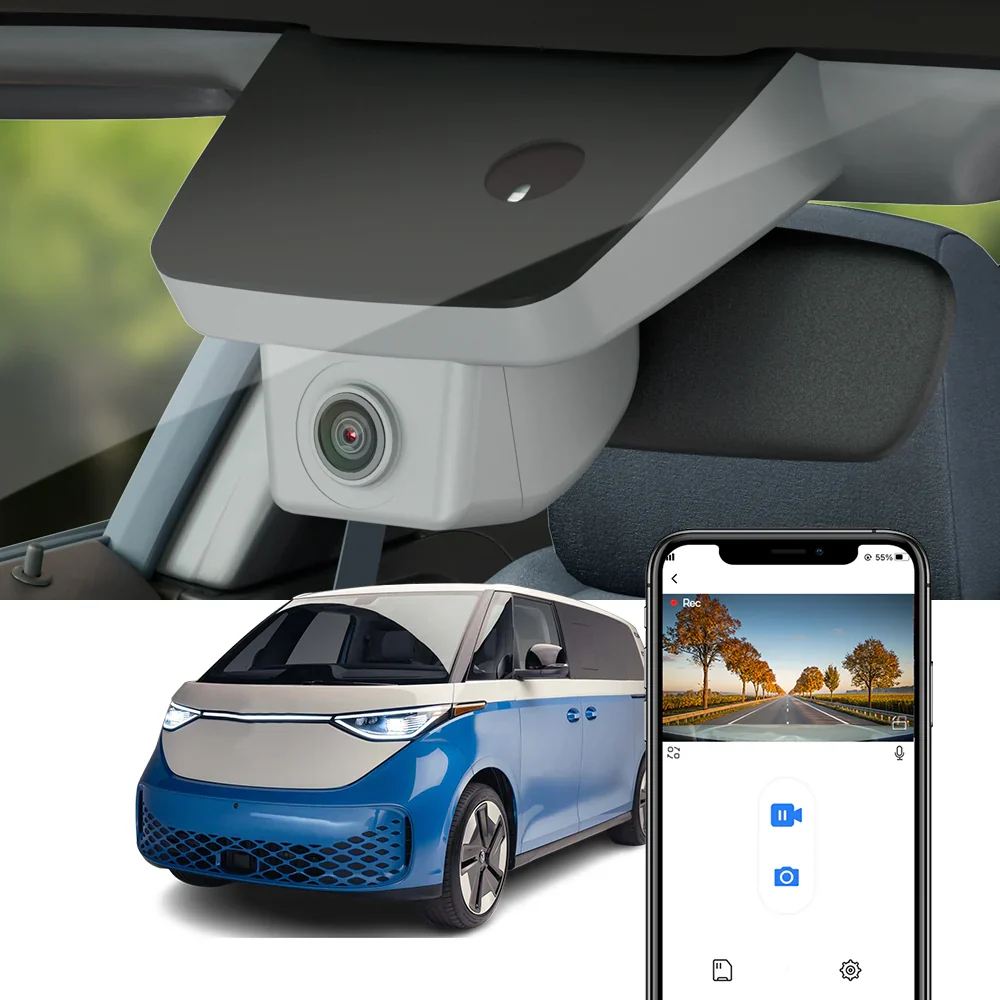FITCAMX Dash Cam til Volkswagen ID. Buzz 2022-2026 Sort