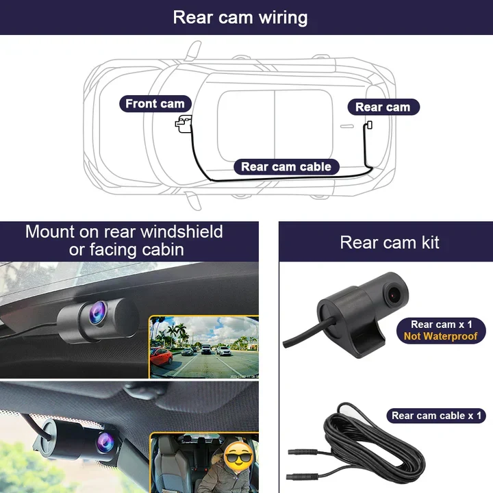 FITCAMX Dash Cam til Volkswagen ID. Buzz 2022-2026 Sort