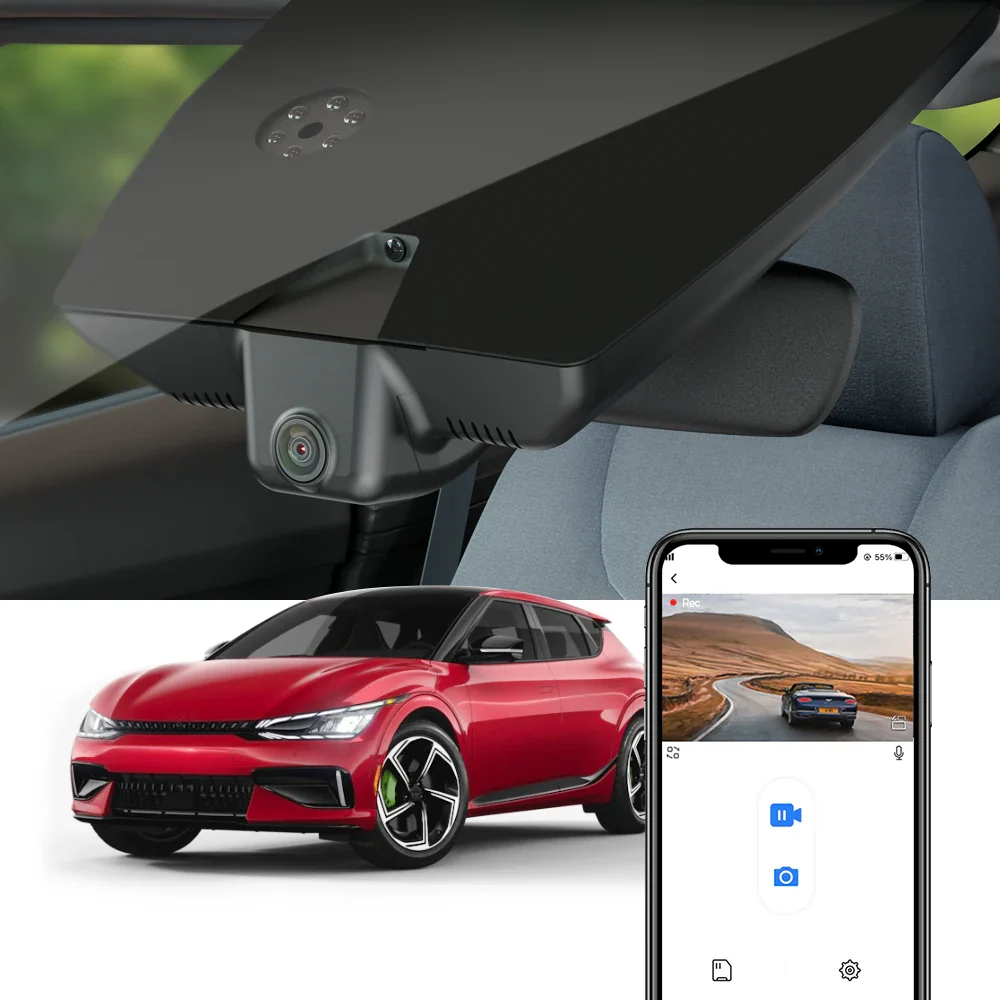 FITCAMX Dashcam til 2022-2025 Kia EV6 / Kia EV6 GT