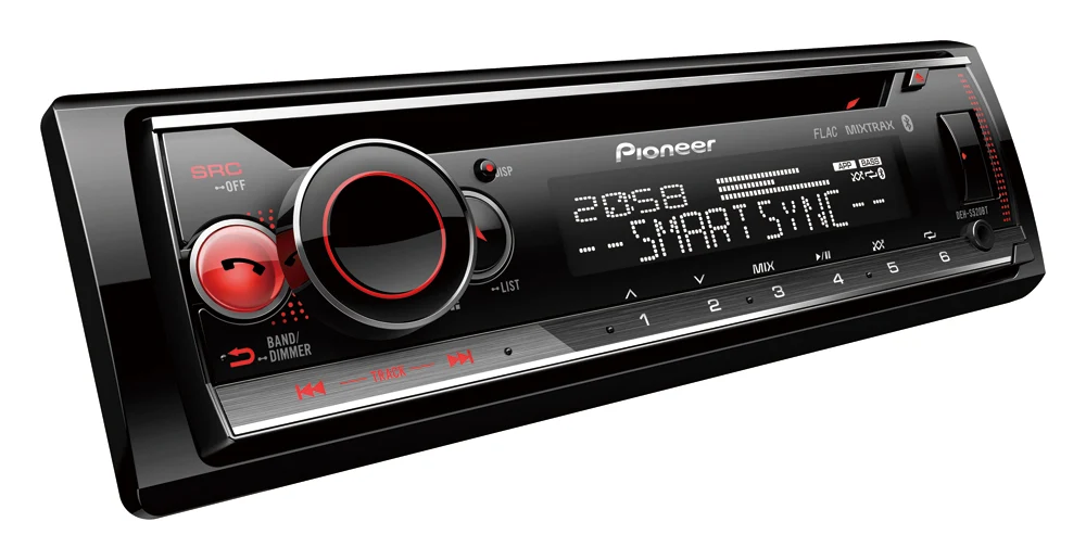 Pioneer DEH-S520BT 1-DIN Bilstereo m. CD, Bluetooth-enabled og Spotify