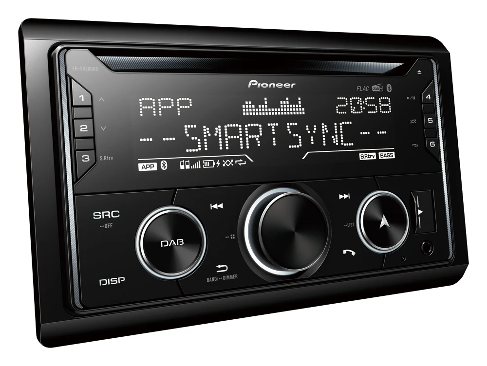 Pioneer FH-S820DAB 2-DIN Bilstereo m. DAB og Bluetooth-enabled