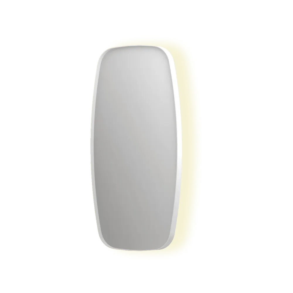 SP30 superellipse spejl med indirekte LED - 80x4x80 - mat ivory