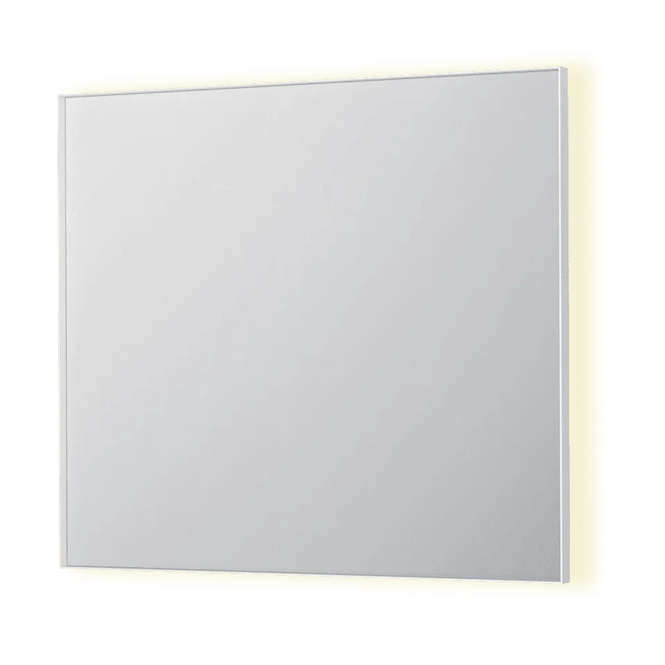 SP32 spejl med indirekte LED - 90x4x80 - mat snow
