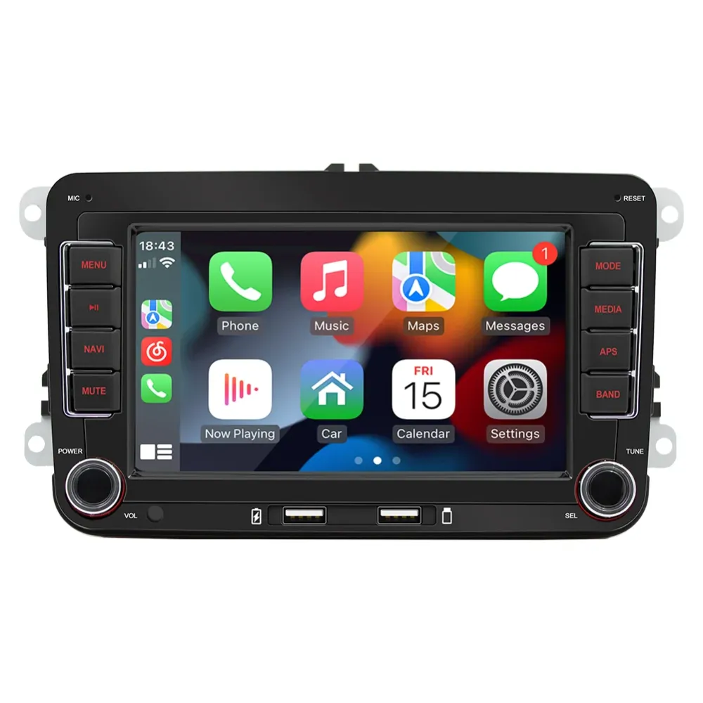 Velegnet til Volkswagen 7-tommer Android GPS bil navigations system, Bluetooth Carplay high-definition rummelig skærm 2GB...