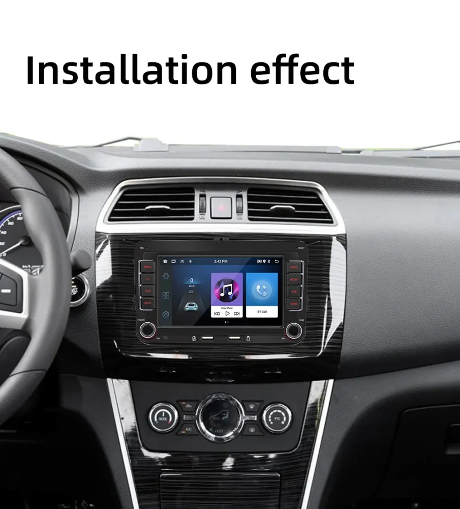 Velegnet til Volkswagen 7-tommer Android GPS bil navigations system, Bluetooth Carplay high-definition rummelig skærm 2GB...