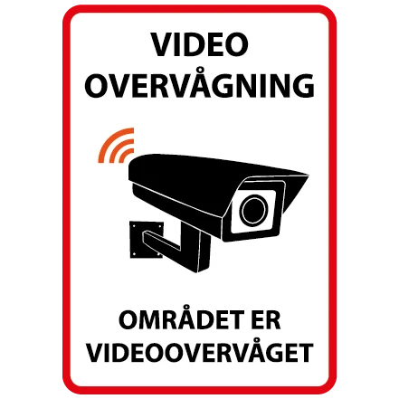 Videoovervågning / Området er videoovervåget