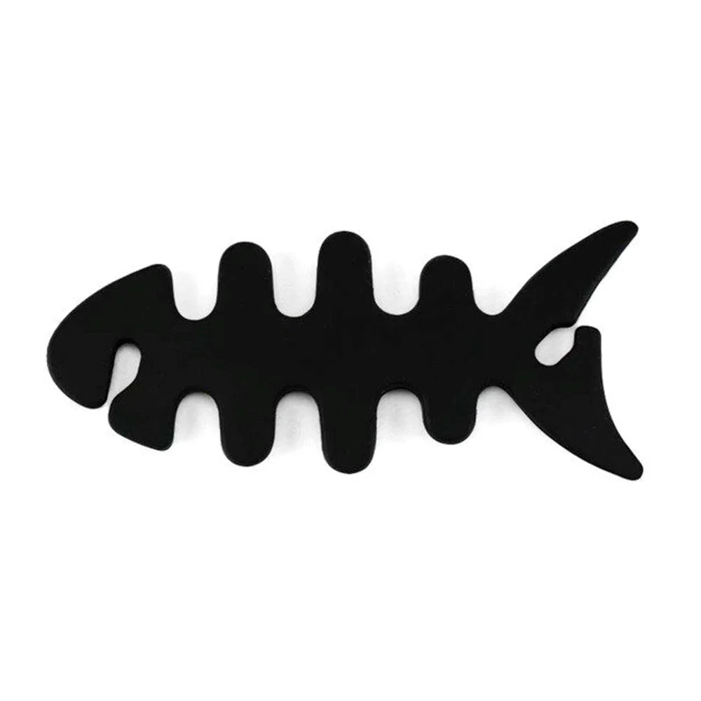 Tiny Kabelopruller i Plastik - Fisk - Sort