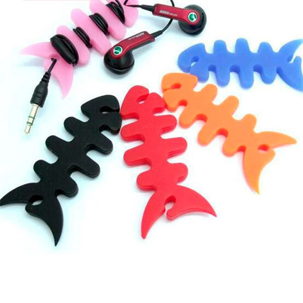 Tiny Kabelopruller i Plastik - Fisk - Sort